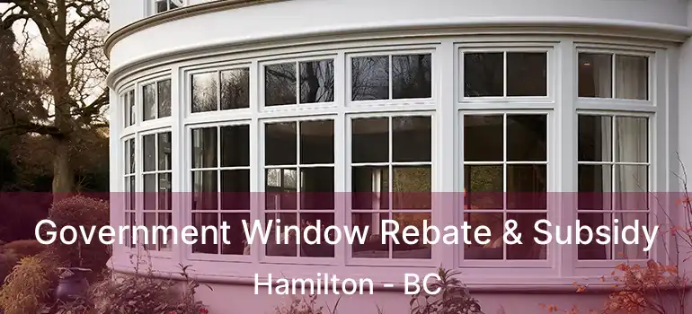  Government Window Rebate & Subsidy Hamilton - BC