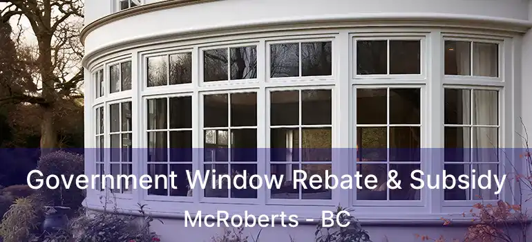  Government Window Rebate & Subsidy McRoberts - BC