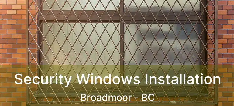  Security Windows Installation Broadmoor - BC