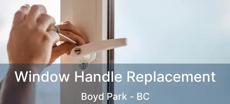  Window Handle Replacement Boyd Park - BC