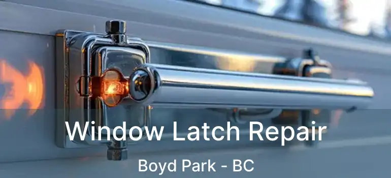  Window Latch Repair Boyd Park - BC
