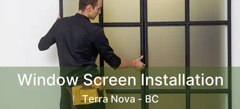  Window Screen Installation Terra Nova - BC